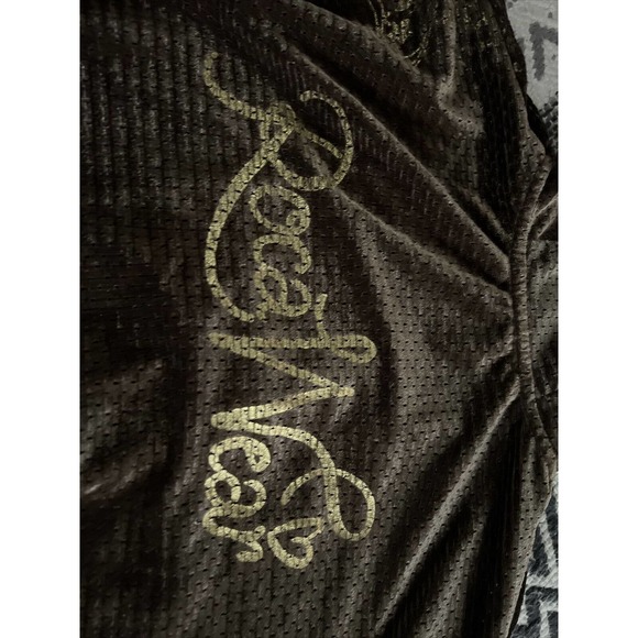 Vtg Y2K rocawear Velour Velvet Zip Up Sweatshirt Jacket gold brown Women Med - Picture 4 of 5